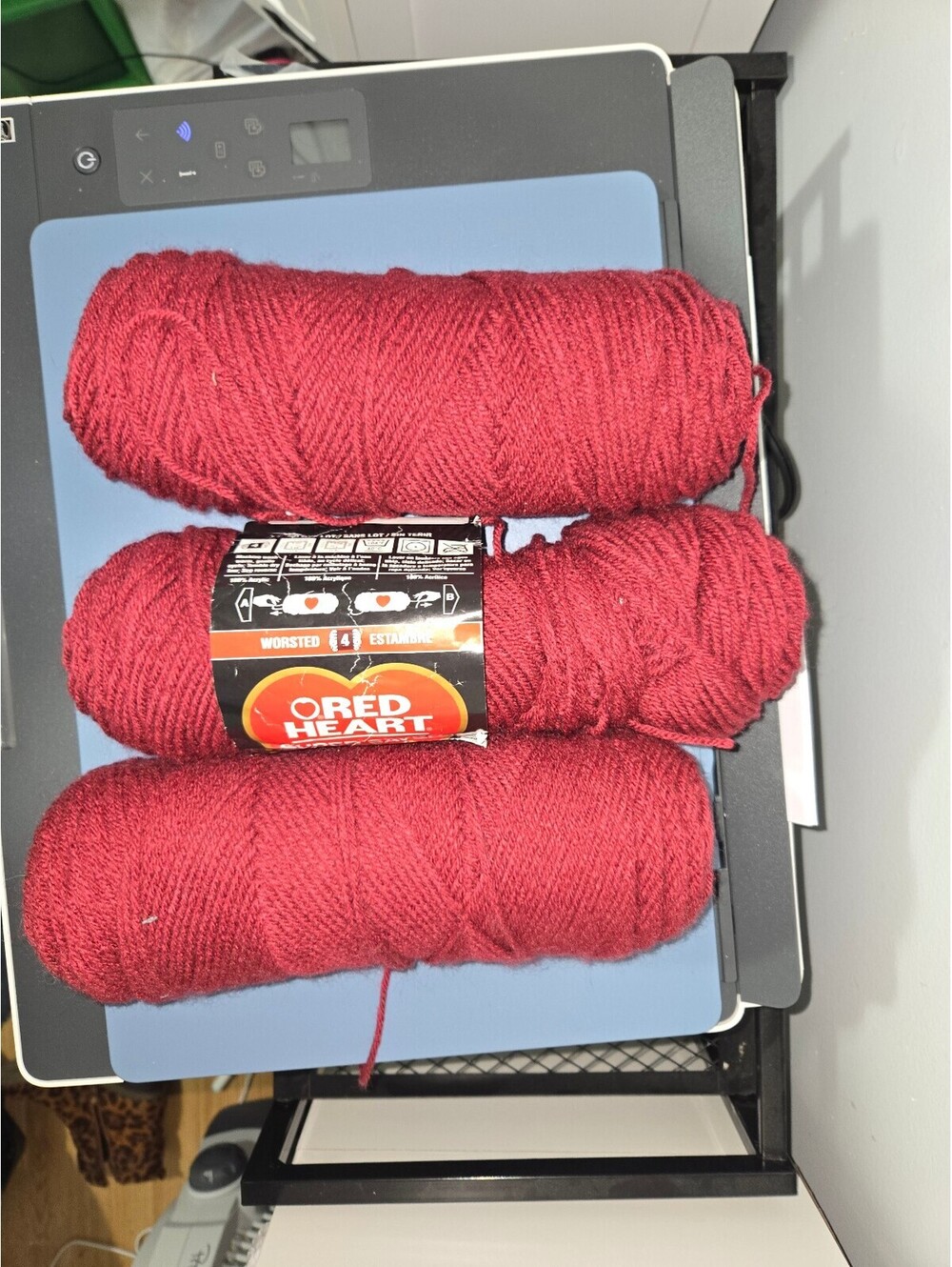 Red Heart Cranberry Acrylic Yarn Skeins - 3 Pack, Worsted Weight